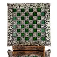 Brons emalj schackbräde 33x33cm makedonska, schack, brädspel Backgammon, Schack 2 - grifon.se 