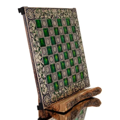 Σκακιέρα χάλκινη σμάλτο 33x33cm μακεδονική, Σκάκι, επιτραπέζιο παιχνίδι Τάβλι, Σκάκι 4 - grifon.se 