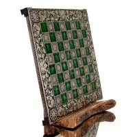 Brons emalj schackbräde 33x33cm makedonska, schack, brädspel Backgammon, Schack 4 - grifon.se 