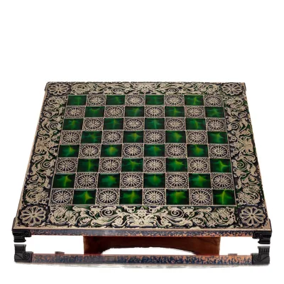 Brons emalj schackbräde 33x33cm makedonska, schack, brädspel Backgammon, Schack 5 - grifon.se 