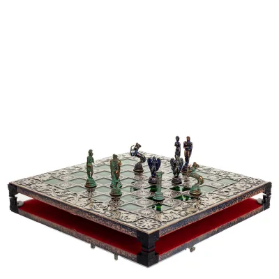 Σκακιέρα χάλκινη σμάλτο 33x33cm μακεδονική, Σκάκι, επιτραπέζιο παιχνίδι Τάβλι, Σκάκι 6 - grifon.se 