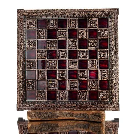 Σκακιέρα χάλκινη σμάλτο 33x33cm ελιά, Σκάκι, επιτραπέζιο παιχνίδι Τάβλι, Σκάκι 1 - grifon.se 