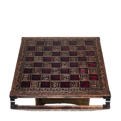 Chessboard copper enamel 33x33cm olive, Chess, board game Backgammon, Chess 5 - grifon.se 