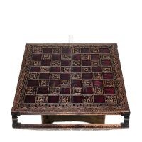 Chessboard copper enamel 33x33cm olive, Chess, board game Backgammon, Chess 5 - grifon.se 