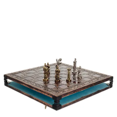 Chessboard copper enamel 33x33cm olive, Chess, board game Backgammon, Chess 6 - grifon.se 