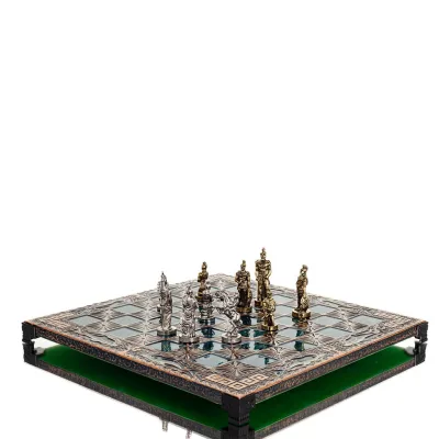 Σκακιέρα χάλκινη σμάλτο 33x33cm δελφίνι μαίανδρος, Σκάκι, επιτραπέζιο παιχνίδι Τάβλι, Σκάκι 6 - grifon.se 