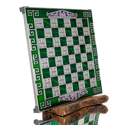 Σκακιέρα χάλκινη σμάλτο 35x35cm μαίανδρος αέτωμα, Σκάκι, επιτραπέζιο παιχνίδι Τάβλι, Σκάκι 4 - grifon.se 