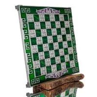 Σκακιέρα χάλκινη σμάλτο 35x35cm μαίανδρος αέτωμα, Σκάκι, επιτραπέζιο παιχνίδι Τάβλι, Σκάκι 4 - grifon.se 
