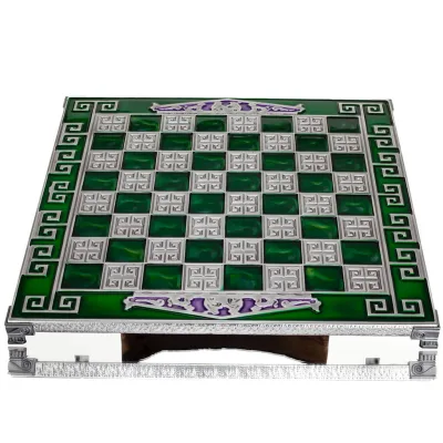Σκακιέρα χάλκινη σμάλτο 35x35cm μαίανδρος αέτωμα, Σκάκι, επιτραπέζιο παιχνίδι Τάβλι, Σκάκι 5 - grifon.se 