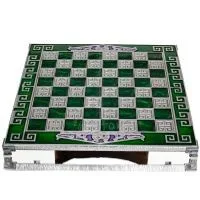 Chessboard copper enamel 35x35cm meander pediment, Chess, board game Backgammon, Chess 5 - grifon.se 