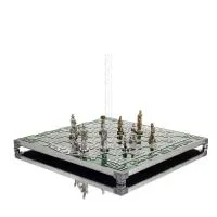 Chessboard copper enamel 35x35cm meander pediment, Chess, board game Backgammon, Chess 6 - grifon.se 