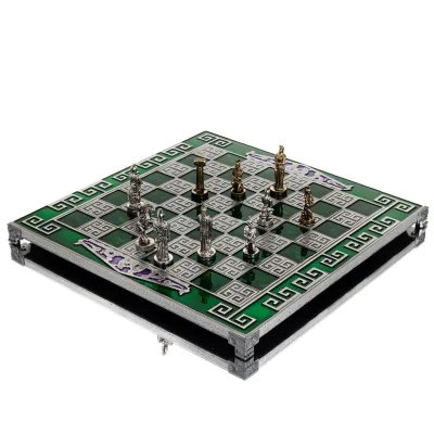 Σκακιέρα χάλκινη σμάλτο 35x35cm μαίανδρος αέτωμα, Σκάκι, επιτραπέζιο παιχνίδι Τάβλι, Σκάκι 7 - grifon.se 