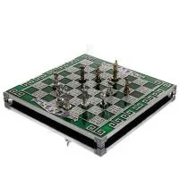 Σκακιέρα χάλκινη σμάλτο 35x35cm μαίανδρος αέτωμα, Σκάκι, επιτραπέζιο παιχνίδι Τάβλι, Σκάκι 7 - grifon.se 