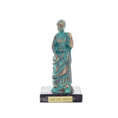 Hera: wife of Zeus, daughter of Cronus and Rhea. Goddess of marriage 11x3cm Full body statue Bronze decoration, ancient Greece B