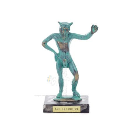 Satyr: Mythical Beings, Demons, Spirits in Mountains and Forests12x7cm Full Body Statue Bronze Ornament, Ancient Greece Bronze 1