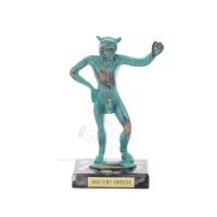 Satyr: Mytiska varelser, demoner, andar i berg och skogar 12x7 cm helkroppsstaty bronsprydnad, antikens Grekland Brons 1 - grifo
