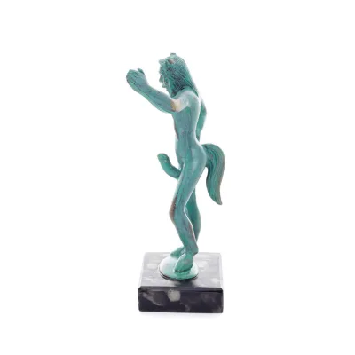 Satyr: Mytiska varelser, demoner, andar i berg och skogar 12x7 cm helkroppsstaty bronsprydnad, antikens Grekland Brons 3 - grifo