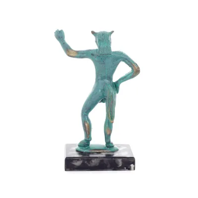 Satyr: Mytiska varelser, demoner, andar i berg och skogar 12x7 cm helkroppsstaty bronsprydnad, antikens Grekland Brons 4 - grifo