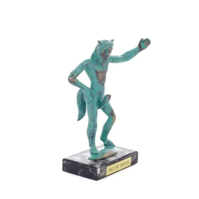 Satyr: Mytiska varelser, demoner, andar i berg och skogar 12x7 cm helkroppsstaty bronsprydnad, antikens Grekland Brons 5 - grifo