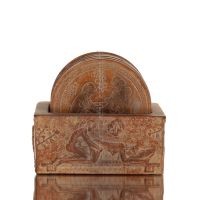 Satires, erotic shows, sex, ancient Greece on alabaster Coasters Polyester 1 - grifon.se 