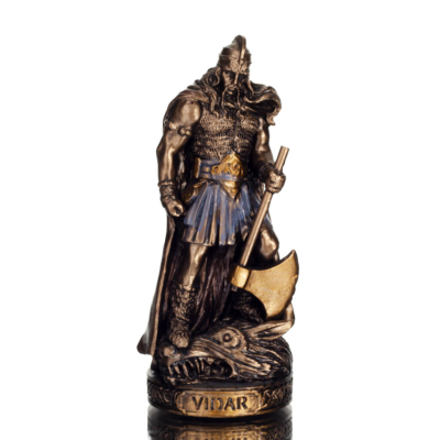 Vidar: the god of Silence, Stealth and Vengeance 8,5cm Veronese Electrolytic Bronze Full Body Statue, Norse Veronese 1 - grifon.