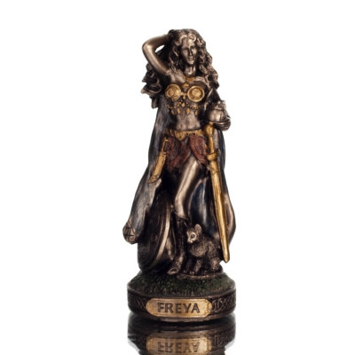 Freya: The goddess of fertility, intimacy, love, sex, female leader. 8.5cm Veronese Bronze Electrolysis Full Body Statue Verones