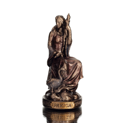 Frigga the Frigg: Goddess of Marriage, Motherhood, Love and Domestic Arts 8.5cm Veronese Bronze Electrolytic Full Body Statue Ve
