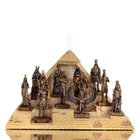 Bas för egyptiska gudar, STAND 33x126x36cm Veronese brons galvaniserad helkroppsstaty, egyptisk kultur Veronese 1 - grifon.se 