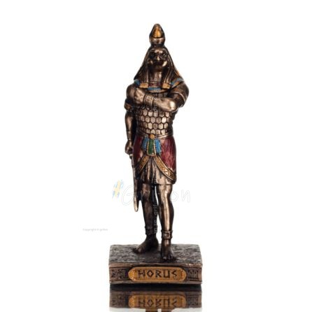Horus: Egyptian Sun God, 8.5cm Veronese Bronze Electroplating Full Body Statue Veronese 1 - grifon.se 