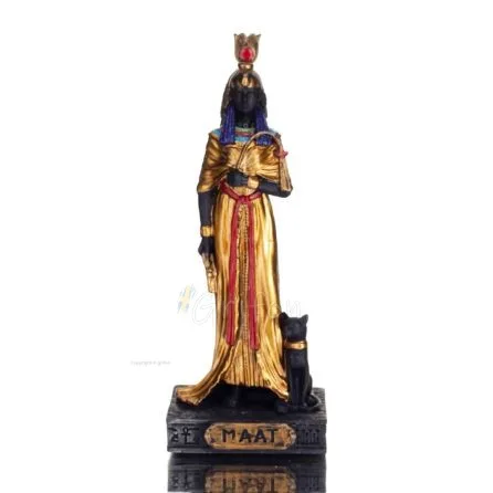 Maat: Synen på balans, ordning, harmoni, lag, rättvisa 8,5 cm elektrolytisk brons Veronese staty, egyptisk Veronese 1 - grifon.s
