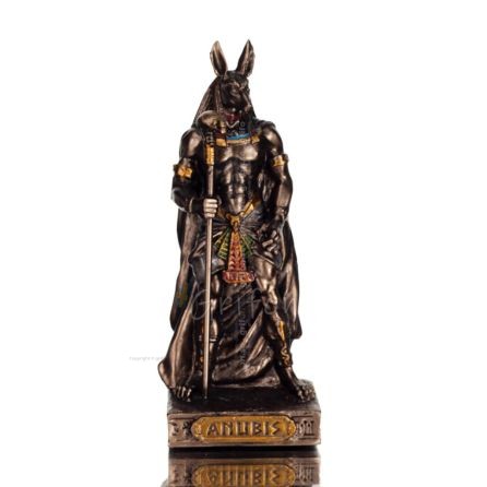 Anubis 8.5cmAnubis: Lord of the Dead, Jackal God 8,5cm Full-body Figurine with Electrolysis Bronze Veronese, Decorative, Egyptia