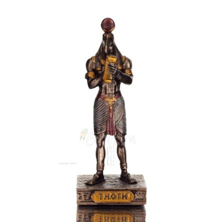 Thoth or Thoth, Thoth: The God of the Moon and Wisdom 8,5cm Veronese Electrolytic Bronze Full Body Statue Veronese 1 - grifon.se