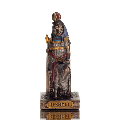 Sekhmet or Sekhmet symbolizes the struggle of the positive and negative elements of the universe,8,5cm with Veronese Bronze Elec