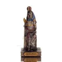 Sekhmet eller Sekhmet symboliserar kampen för de positiva och negativa elementen i universum,8,5 cm med Veronese Bronze Electrol