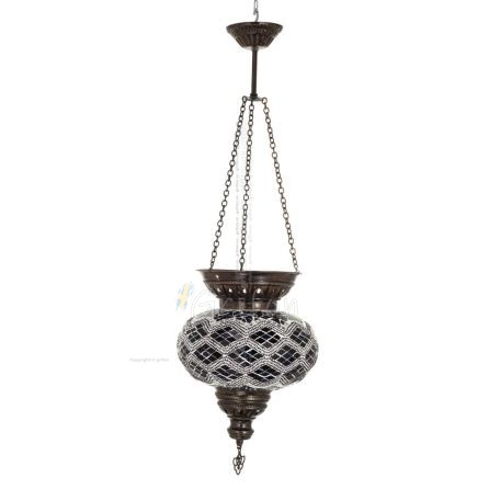 Tiled ceiling lamp Ï240 70cm Handmade Metal with glass Lighting fixtures 1 - grifon.se