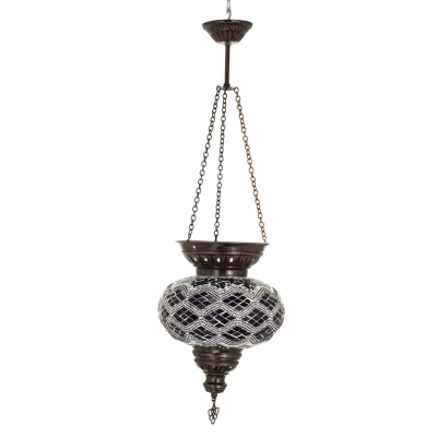 Kaklad taklampa φ240 70cm Handgjord Metall med glas Belysningsarmaturer 1 - grifon.se 