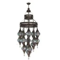 Multi-light kort takpendel med 15 lampor Handgjord metall med glas Belysningsarmaturer 1 - grifon.se 