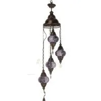 Multi-light takpendel med 4 lampor 80cm Handgjord metall med glas Belysningsarmaturer 1 - grifon.se 