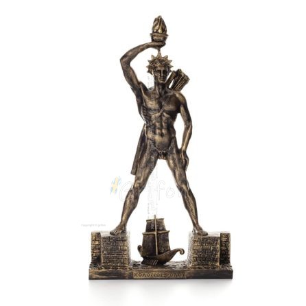 Rose Colossus: ett av den antika världens sju underverk. 19cm Fullängds alabasterstaty, antikens Grekland Alabaster 1 - grifon.s