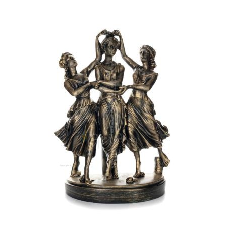 Graces Goddesses of charm, beauty, nature Crowned, the three Graces 25cm Full length alabaster statue Alabaster 1 - grifon.se 