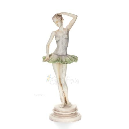 Ballerina 33cm Fullängds alabasterstaty, Modern Dekorativ Alabaster 1 - grifon.se 