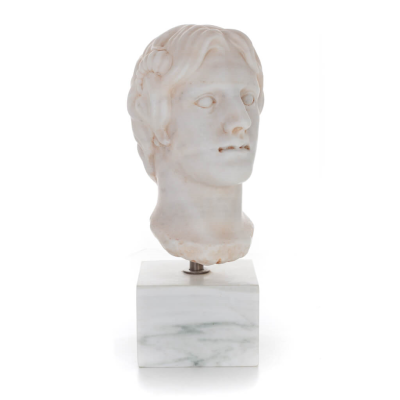 Tonåring: Ung, fri medborgare, 36 cm. Byst, byst Tillverkad av marmor, Handgjord, antikens Grekland Gyps, Porolithos, Marble 1 -